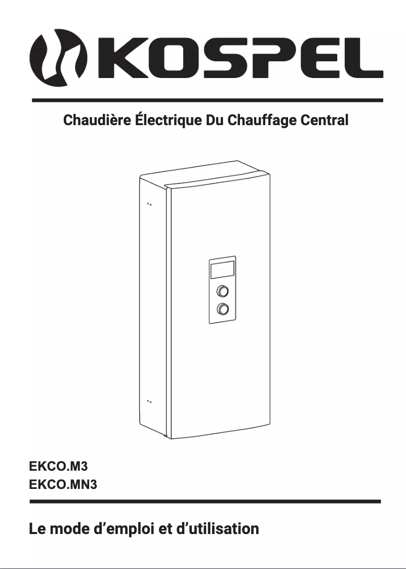 Page 1 of the manual User Manual Kospel EKCO.M3-06