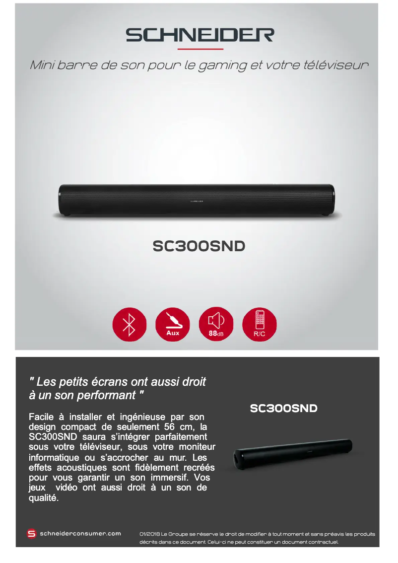 Image de la première page du manuel de l'appareil Comsumer SC300SND