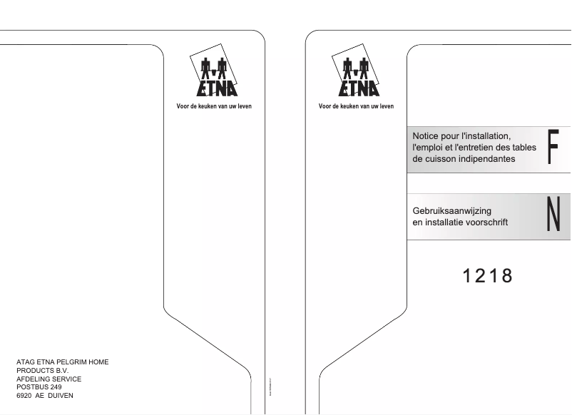 Page 1 of the manual User Manual Etna 1218VRVS
