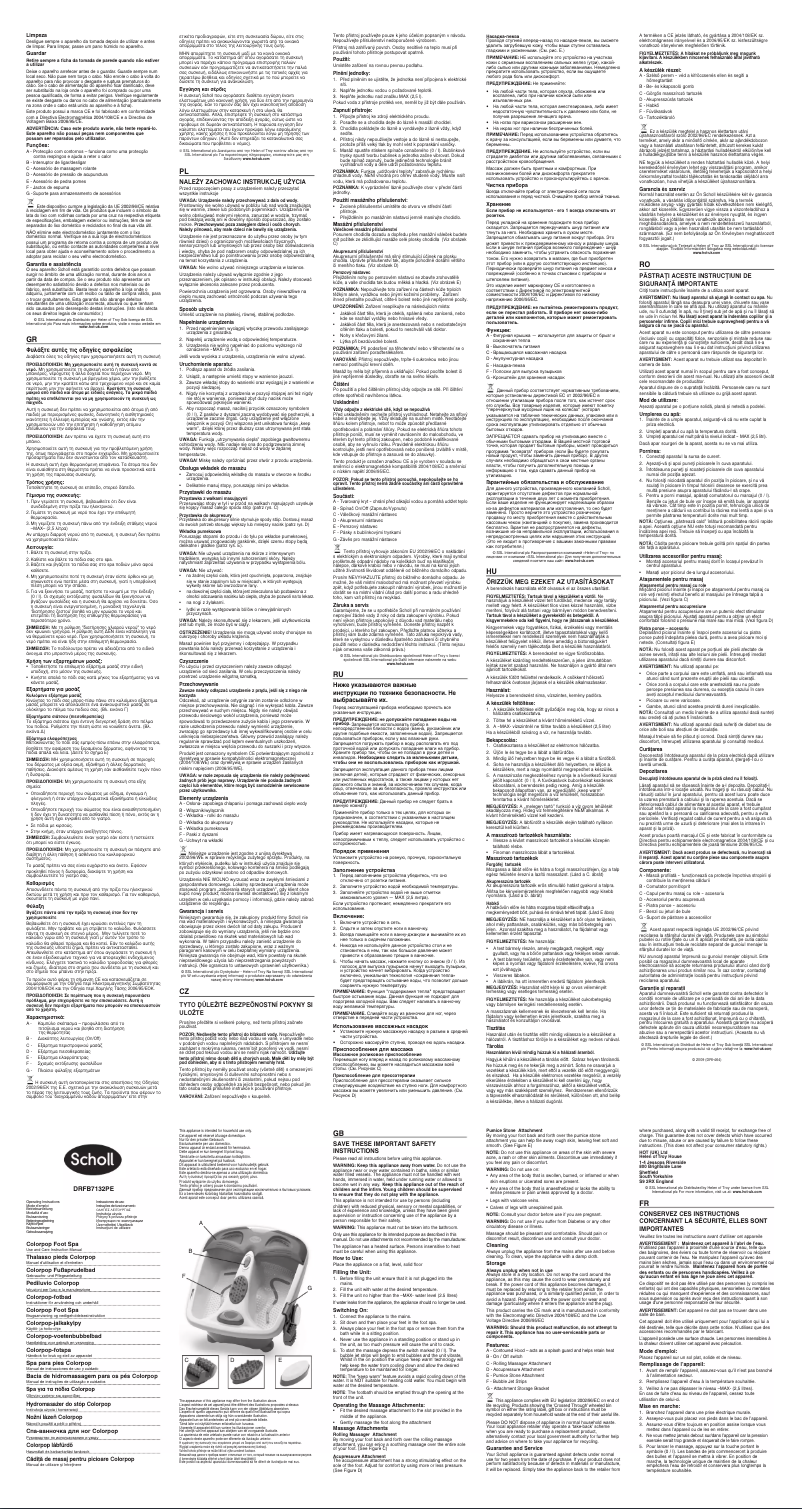 Page 1 of the manual User Manual Scholl DRFB7132PE