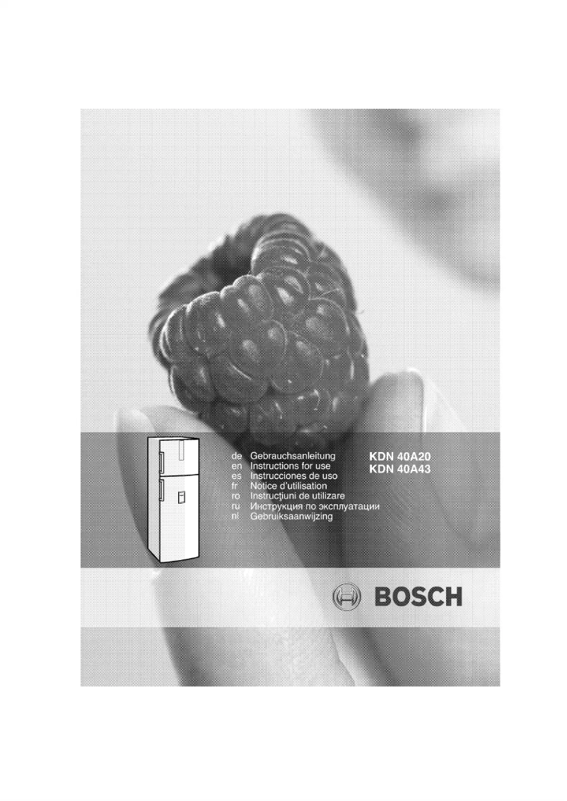 Page 1 of the manual User Manual Bosch KDN40A20
