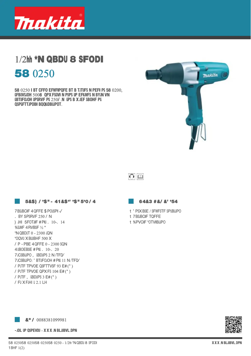 First page image of the manual for TW0250