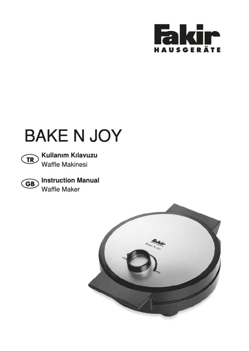 First page image of the manual for BAKE N JOY