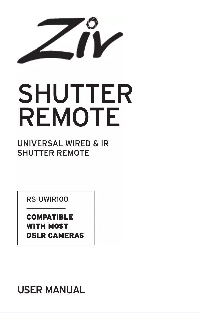 First page image of the manual for RS-UWIR100