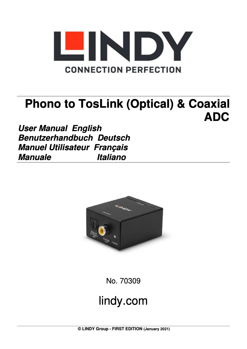 First page image of the manual for 70309