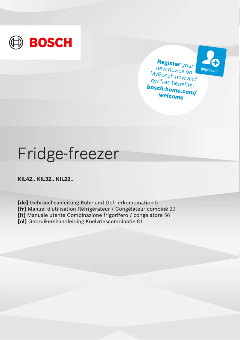 First page image of the manual for KIL32ADD1