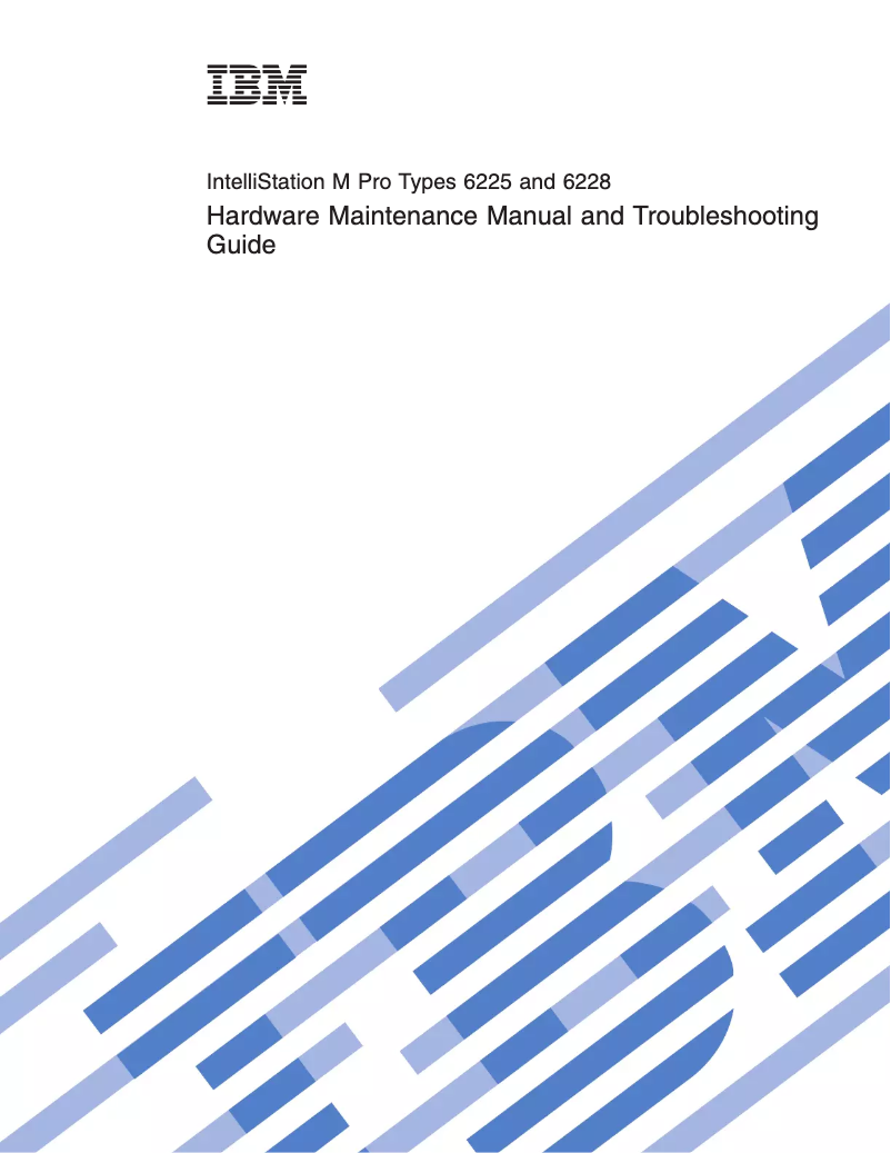 First page image of the manual for IntelliStation M Pro