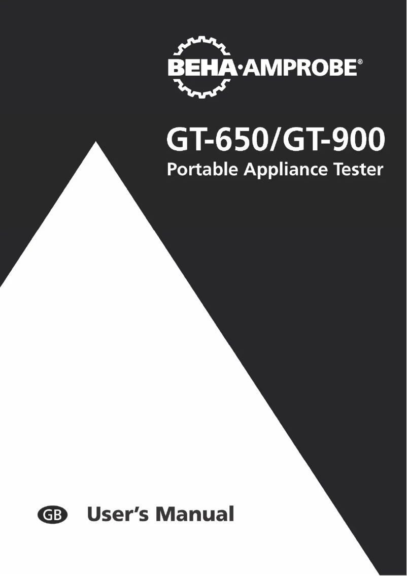 First page image of the manual for GT-900