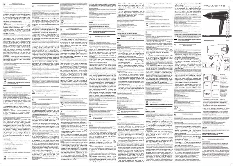 First page image of the manual for Studio Dry XL EFFIWATTS