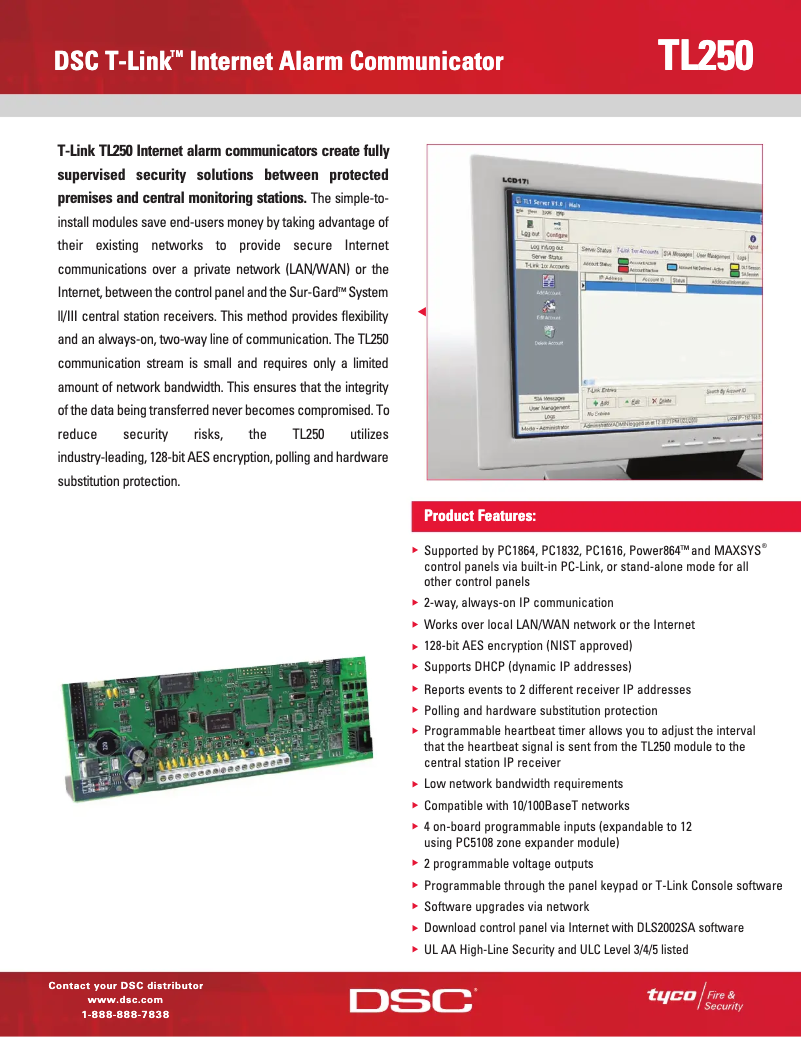 First page image of the manual for TL250