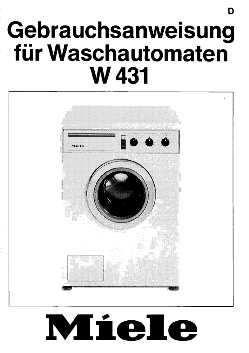 Page 1 of the manual User Manual Miele W 431