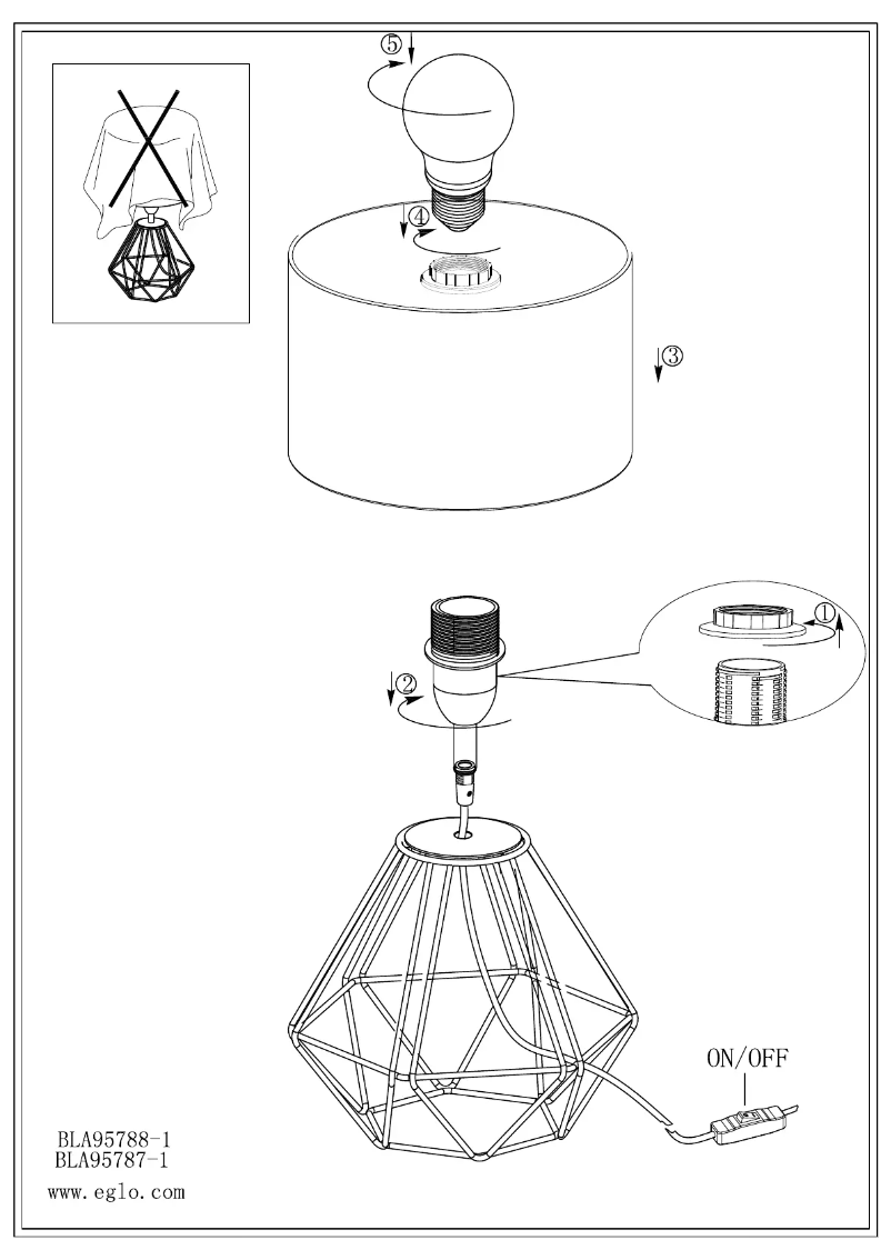 Page 1 of the manual User Manual Eglo Carlton 2