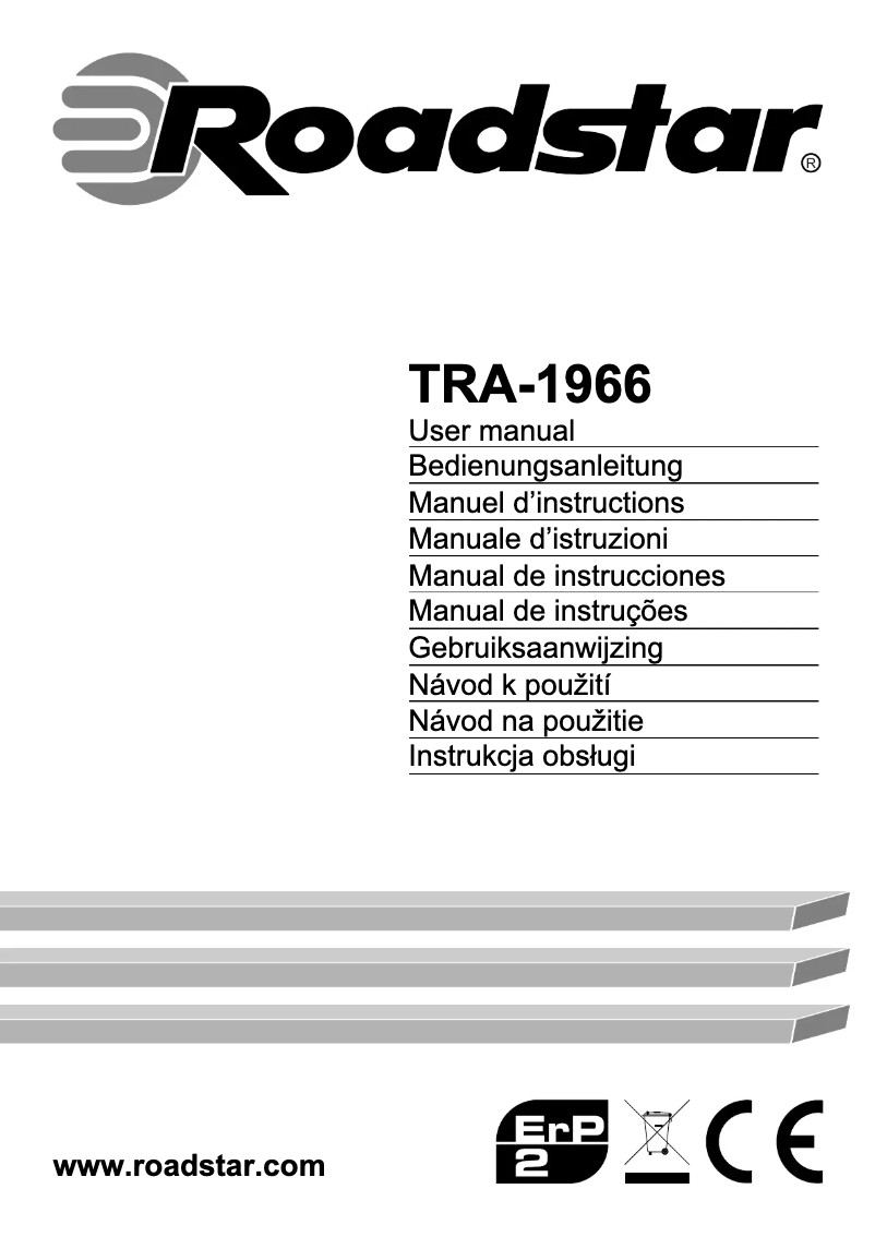 Page 1 of the manual User Manual Roadstar TRA-1966