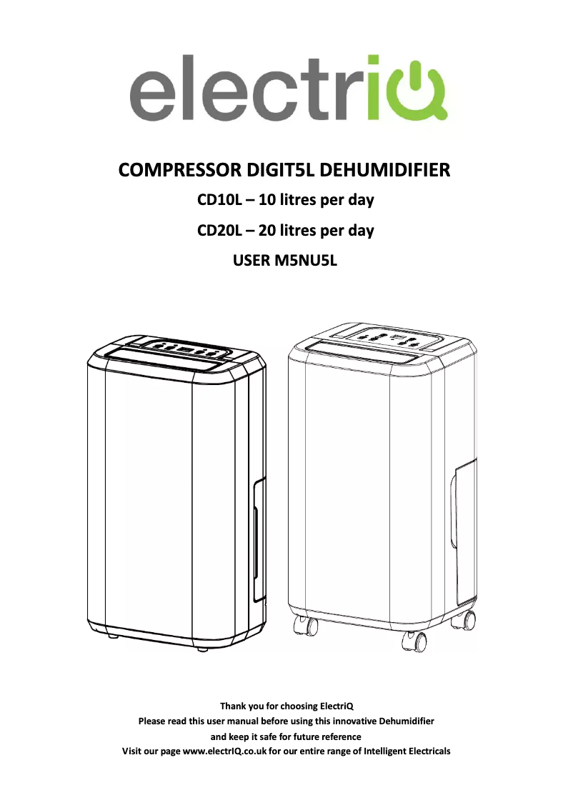 Page 1 of the manual User Manual ElectriQ CD10L