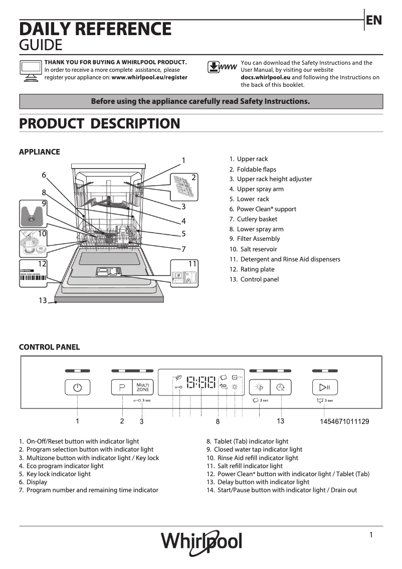First page image of the manual for WBC 3C34 P X