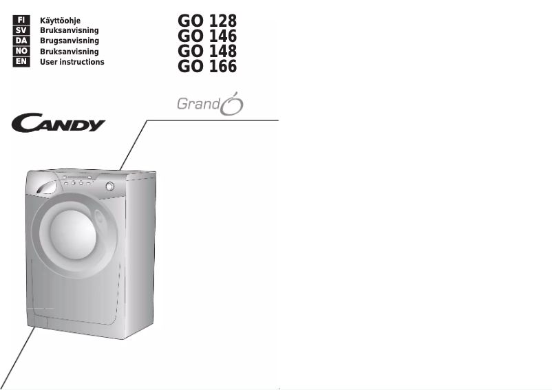 Page 1 of the manual User Manual Candy GrandO GO 128