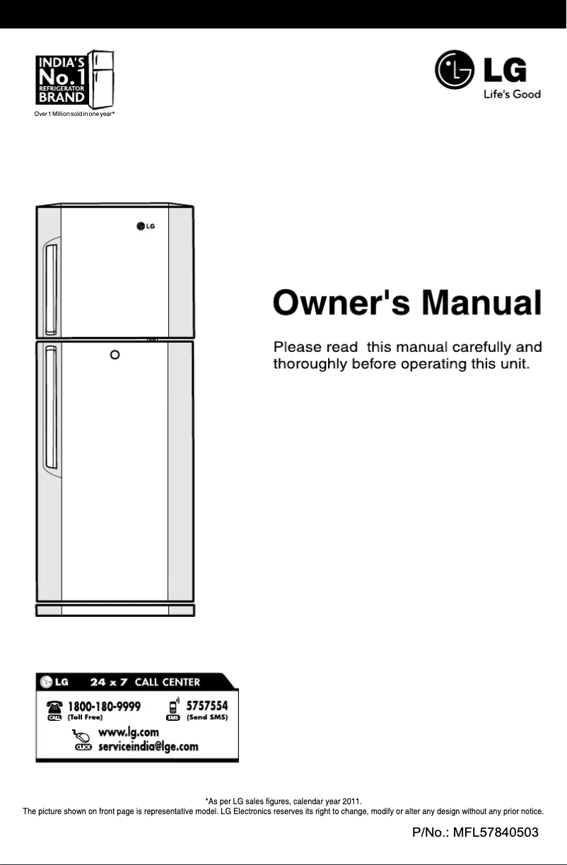 Page 1 of the manual User Manual LG GL-275VF4
