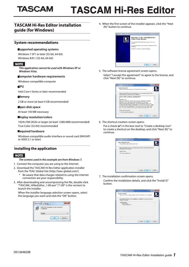 First page image of the manual for Hi-Res Editor