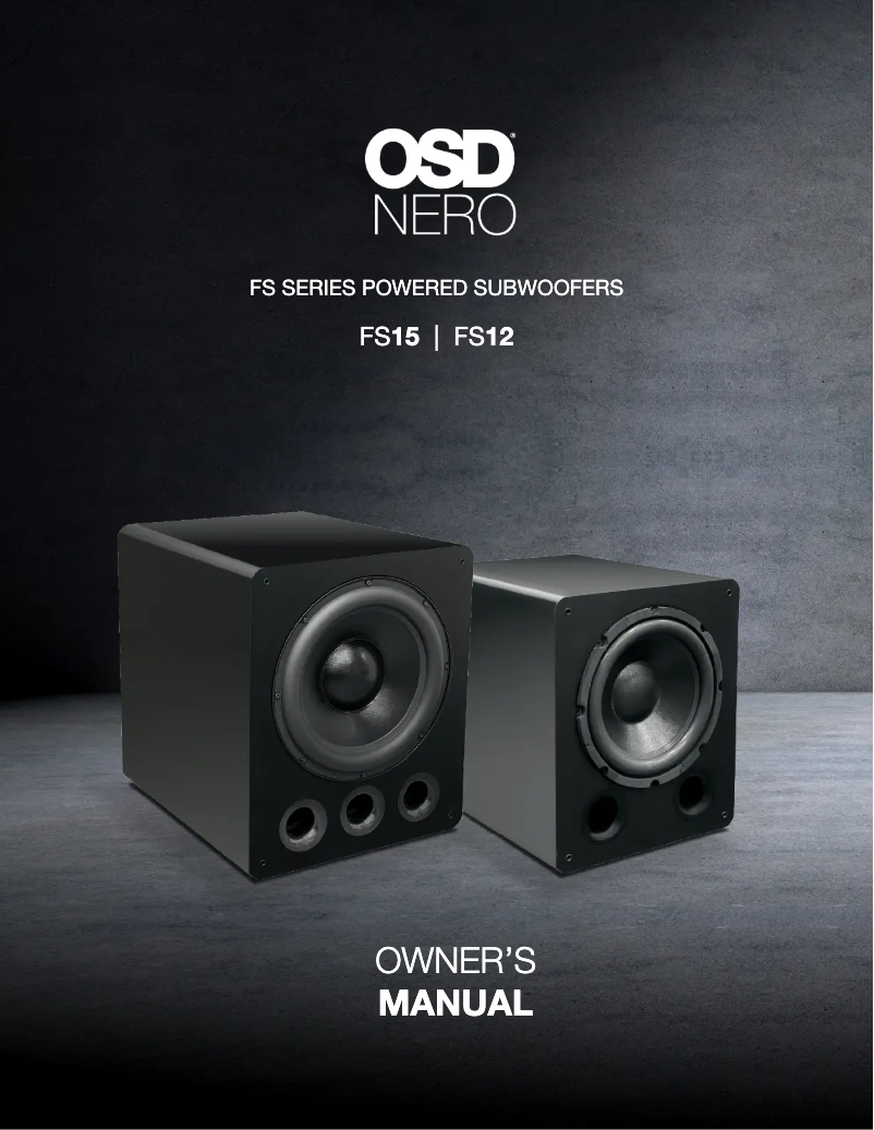 First page image of the manual for FS12