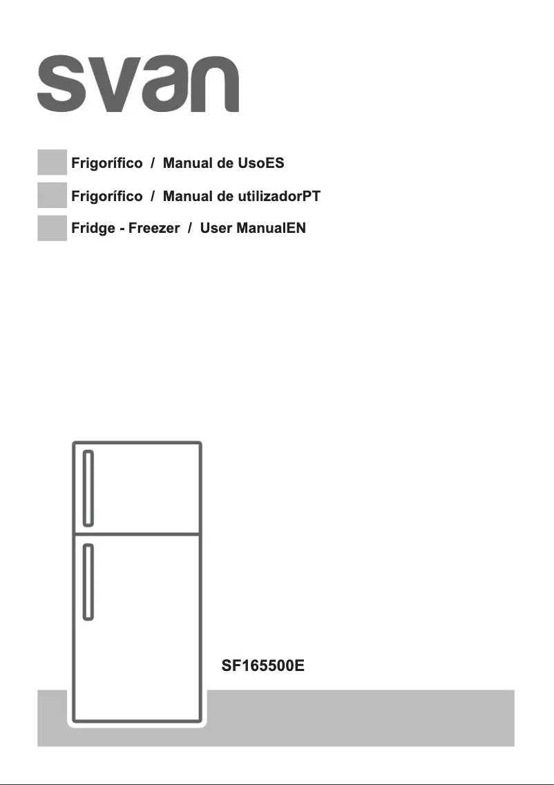 First page image of the manual for SF165500E