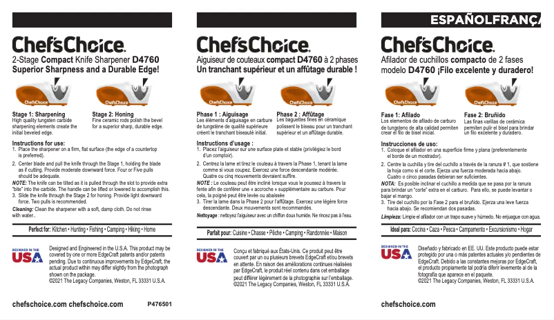 First page image of the manual for Model D4760