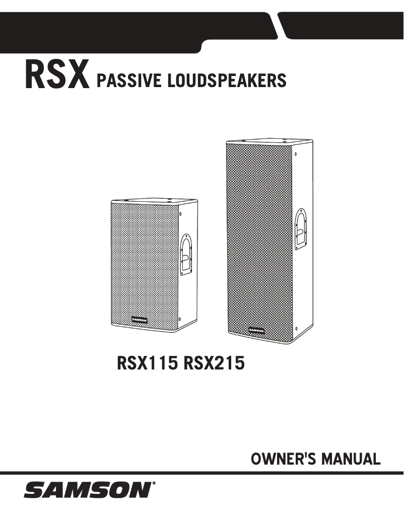 Image de la première page du manuel de l'appareil RSX215