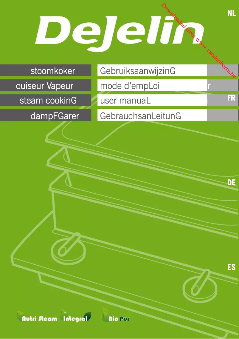 Page 1 of the manual User Manual Dejelin Nutri Steam