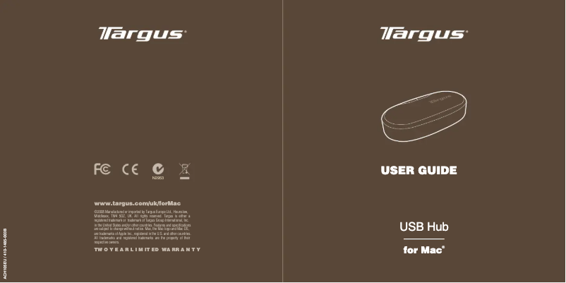 Page 1 of the manual User Manual Targus ACH105EU