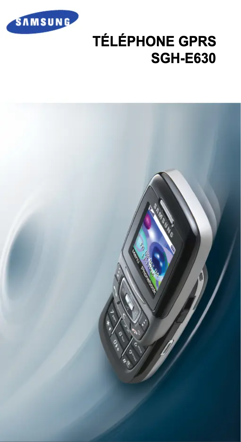 First page image of the manual for SGH-E630