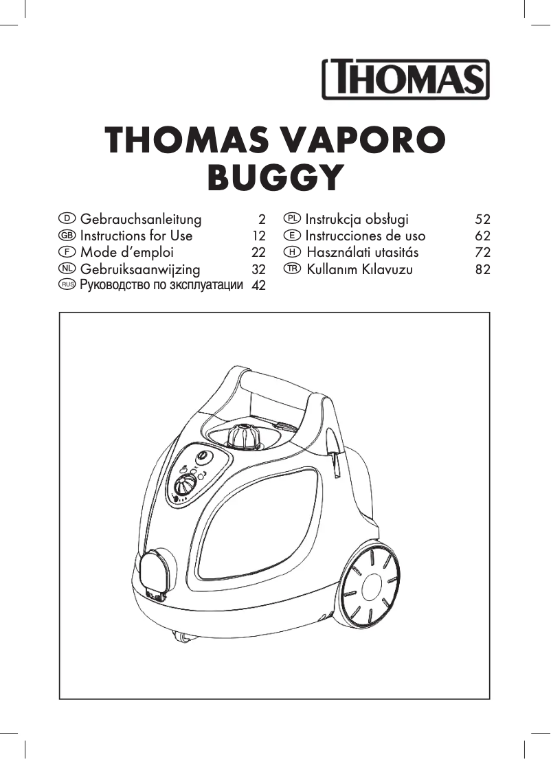 First page image of the manual for Vaporo Buggy