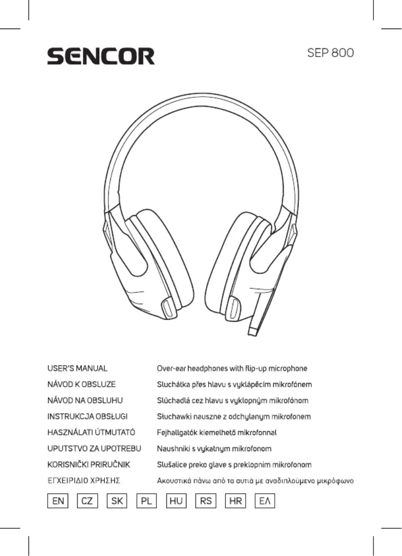 Image de la première page du manuel de l'appareil SEP 800BT