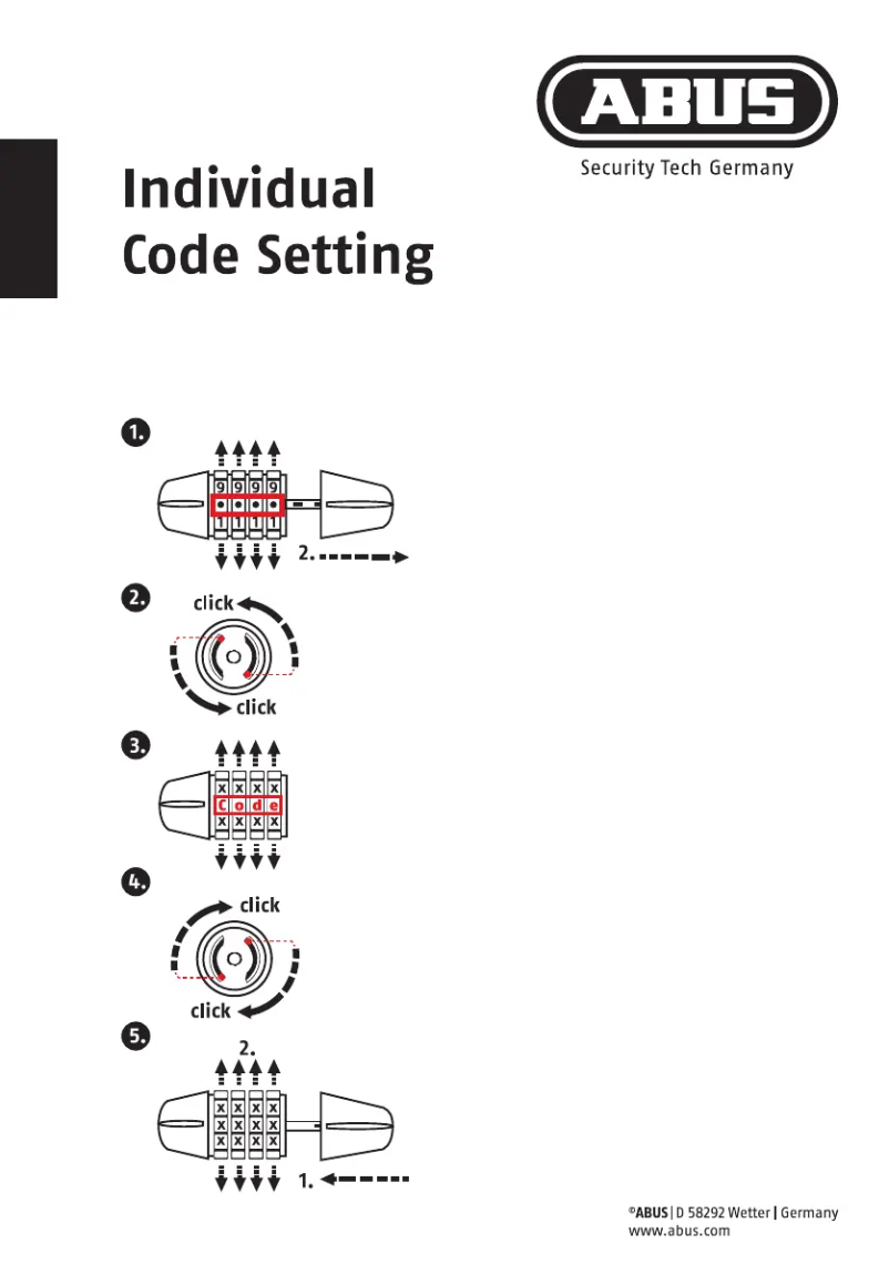 Page 1 of the manual Instruction Manual Abus 5510C