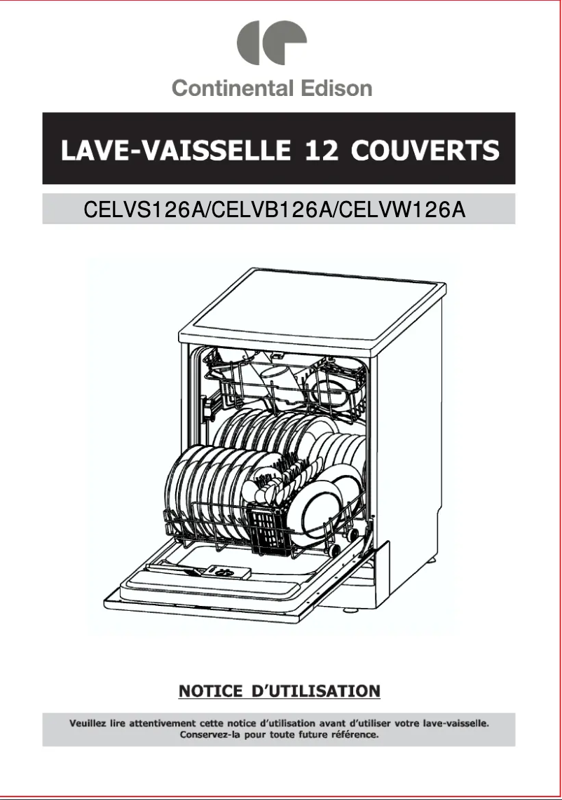 Page 1 of the manual User Manual Continental Edison CELVB126A