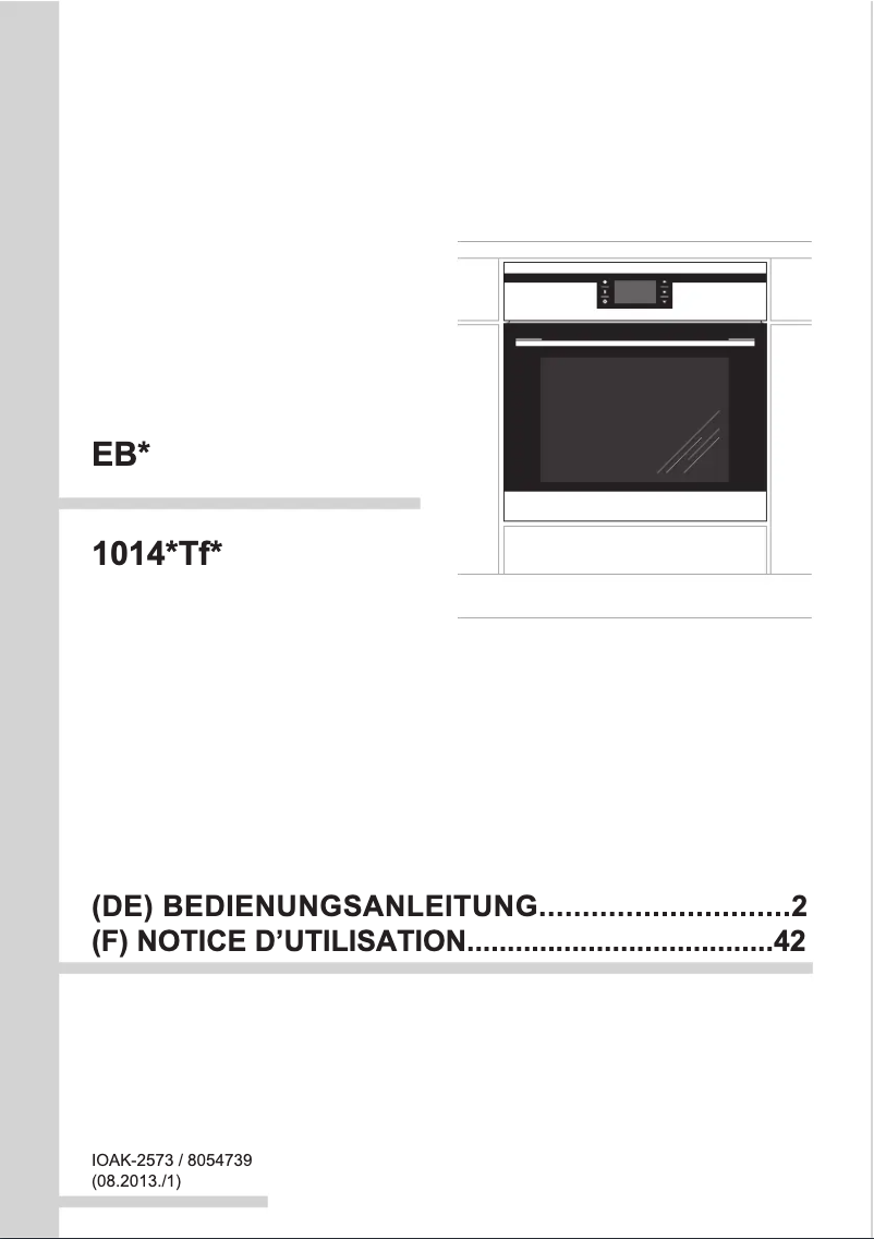 Page 1 of the manual User Manual Amica EBS 13530 E