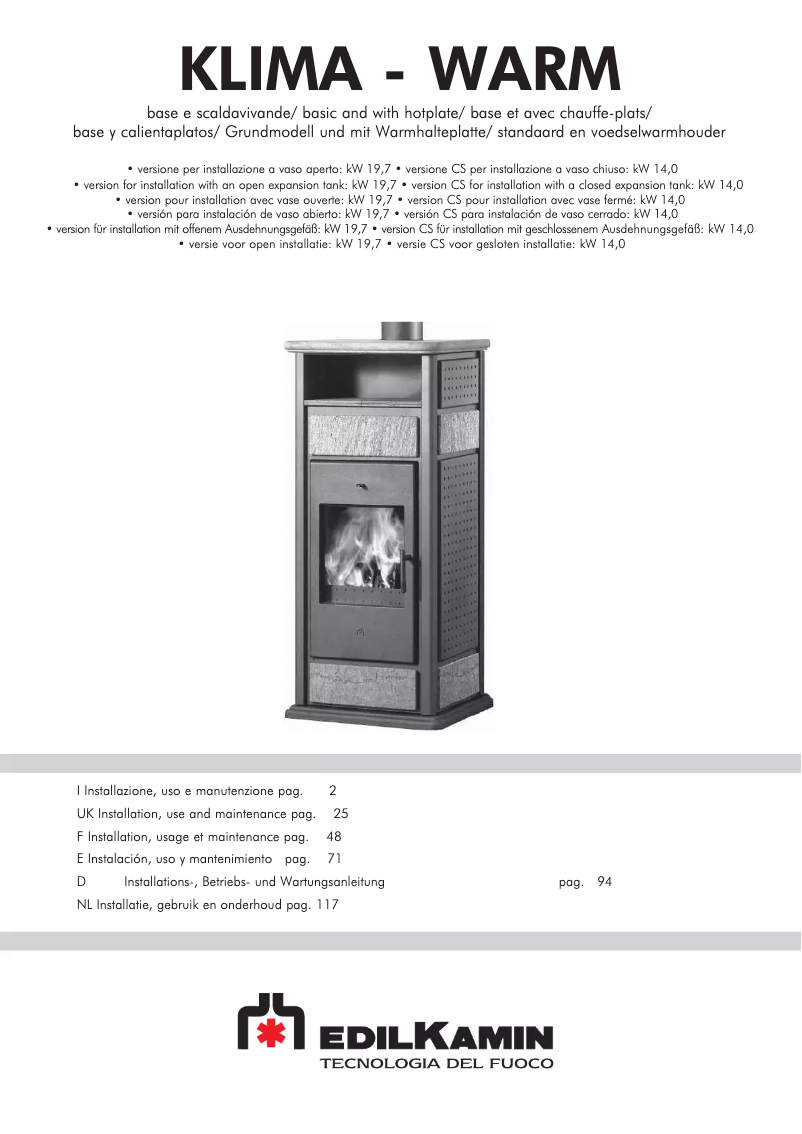 First page image of the manual for Warm