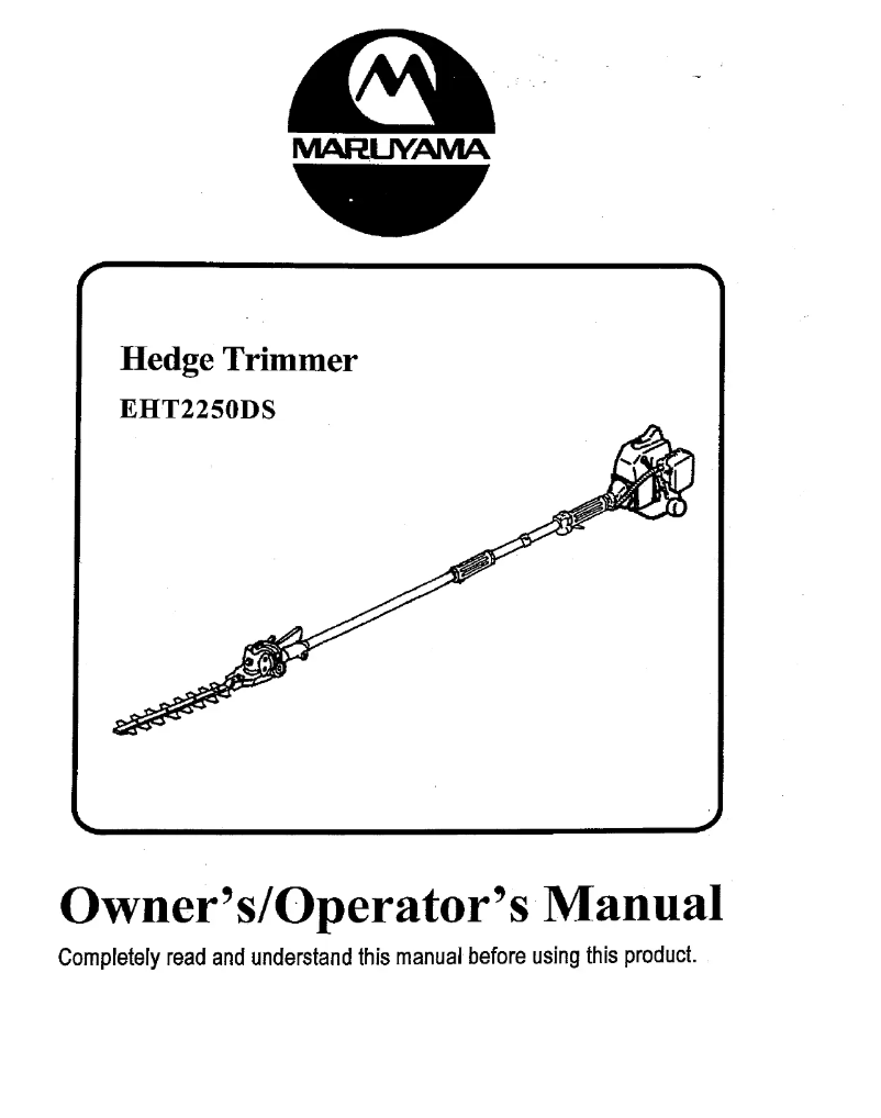 First page image of the manual for EHT2250DS
