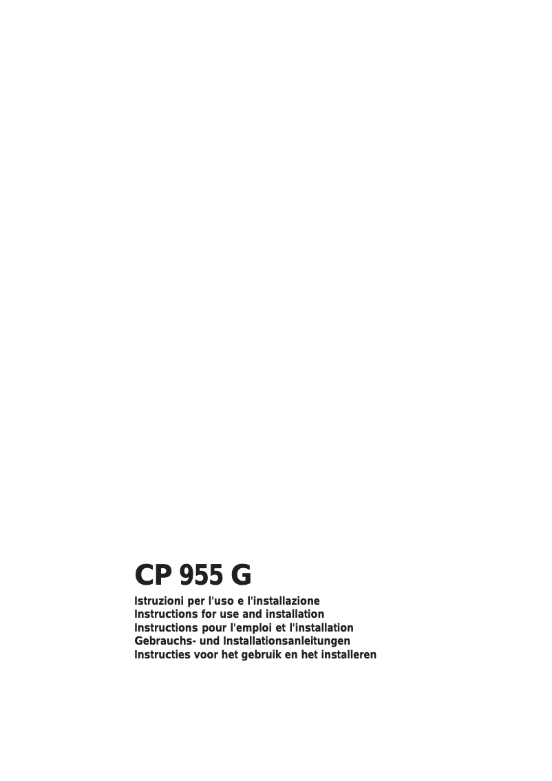 First page image of the manual for CP 955G