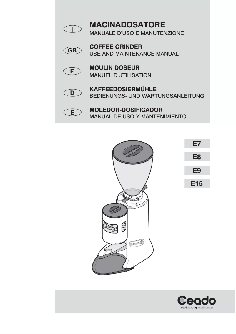 First page image of the manual for E8