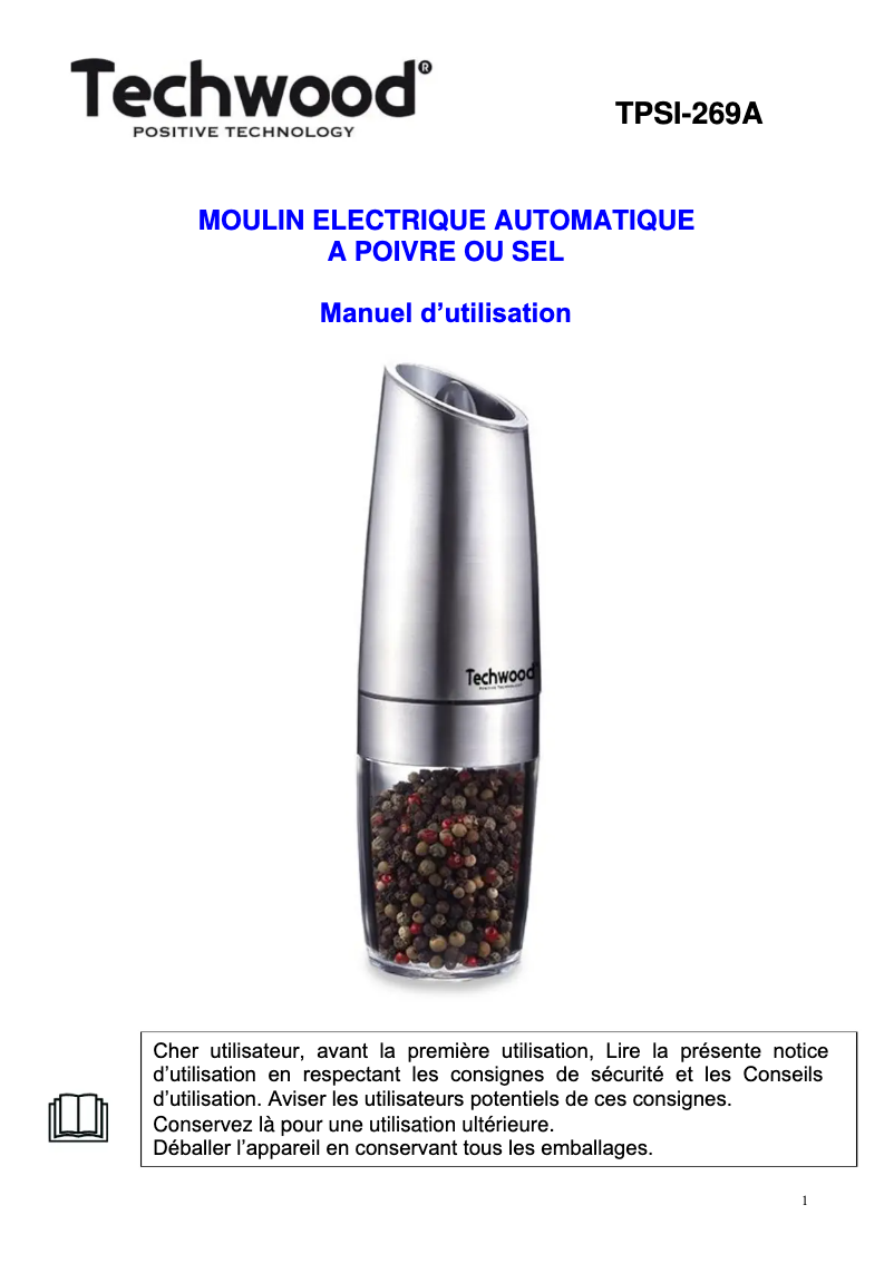 First page image of the manual for TPSI-269A