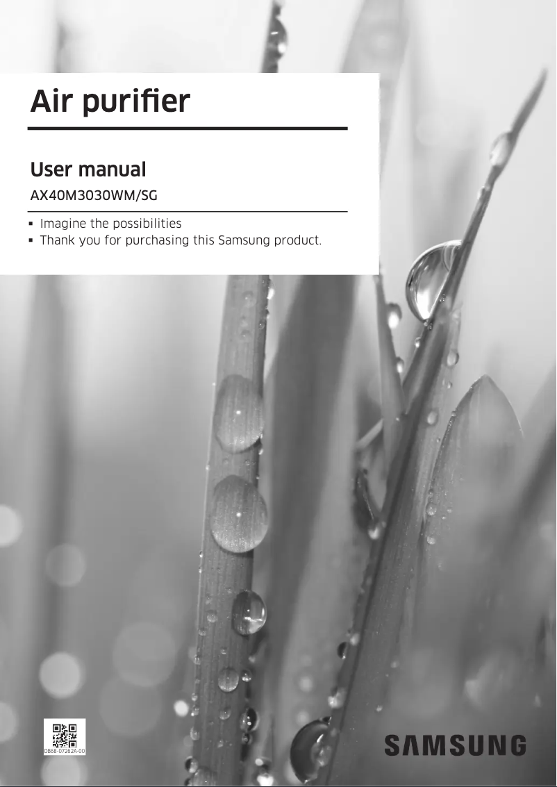 Page 1 of the manual User Manual Samsung AX40M3030WM