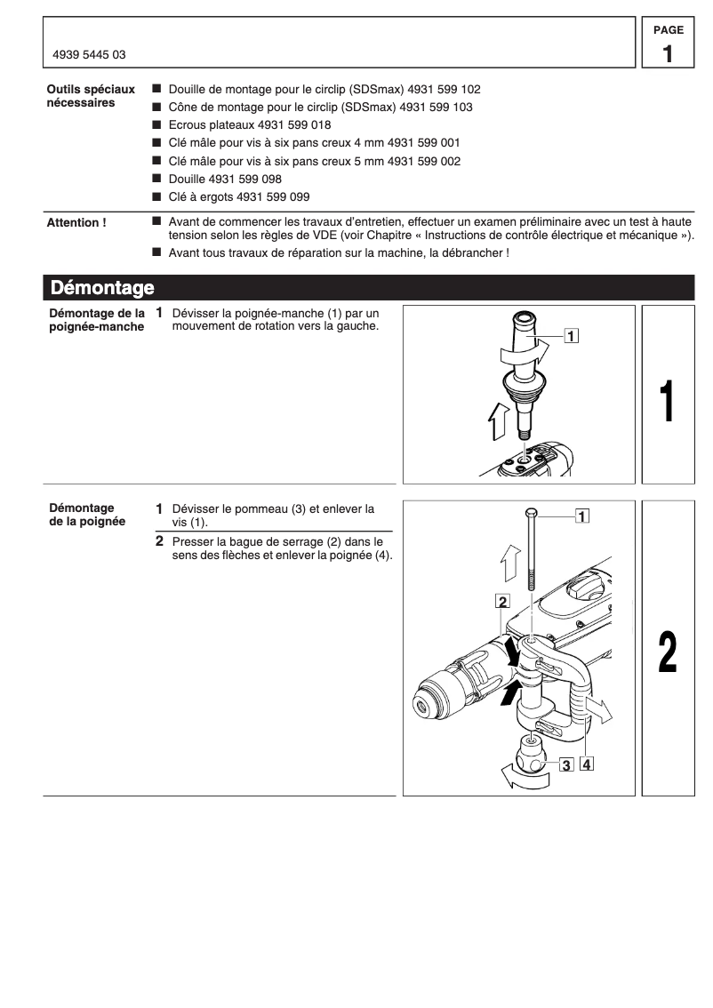 First page image of the manual for K 950 S