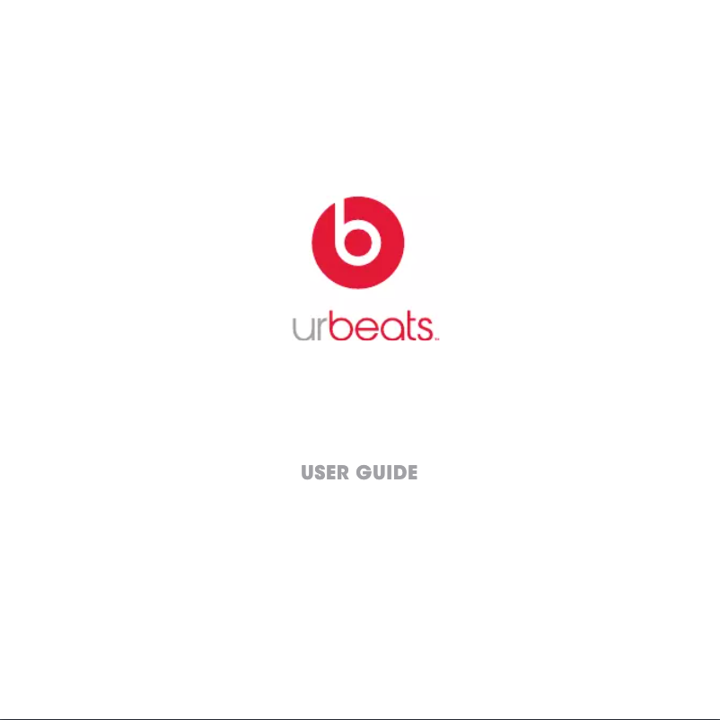 Page 1 of the manual User Manual Beats urBeats3