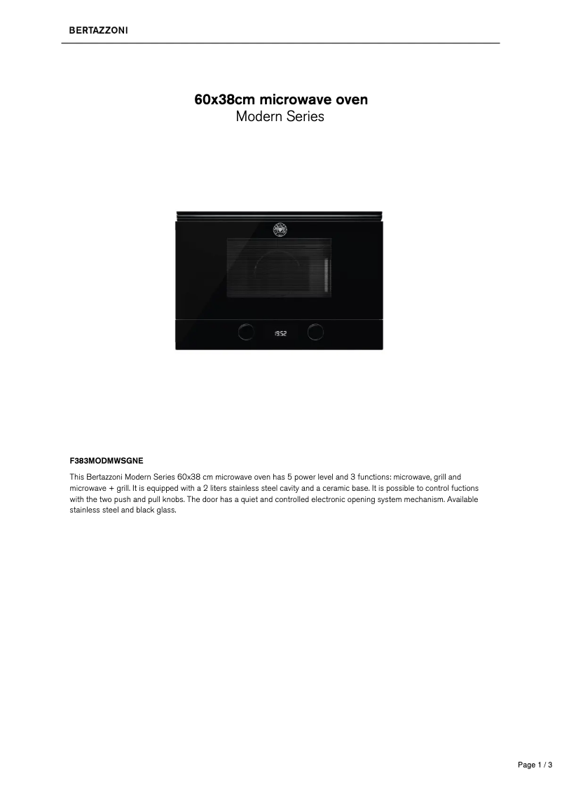 First page image of the manual for F383MODMWSGNE