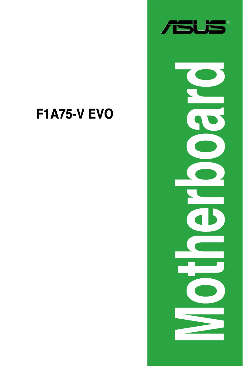 Page 1 of the manual User Manual Asus F1A75-V EVO