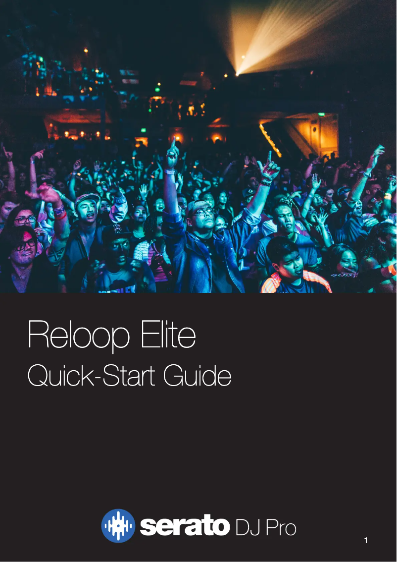 Page 1 of the manual Quick Start Guide Reloop Elite
