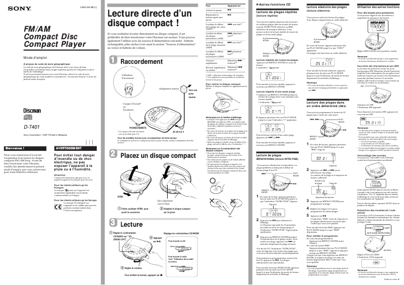 First page image of the manual for D-T401