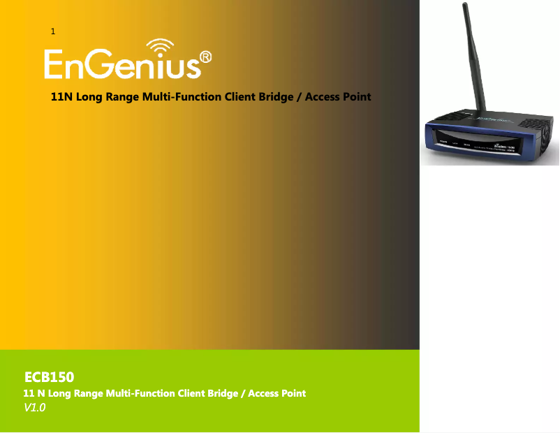 Page 1 of the manual User Manual EnGenius ECB150