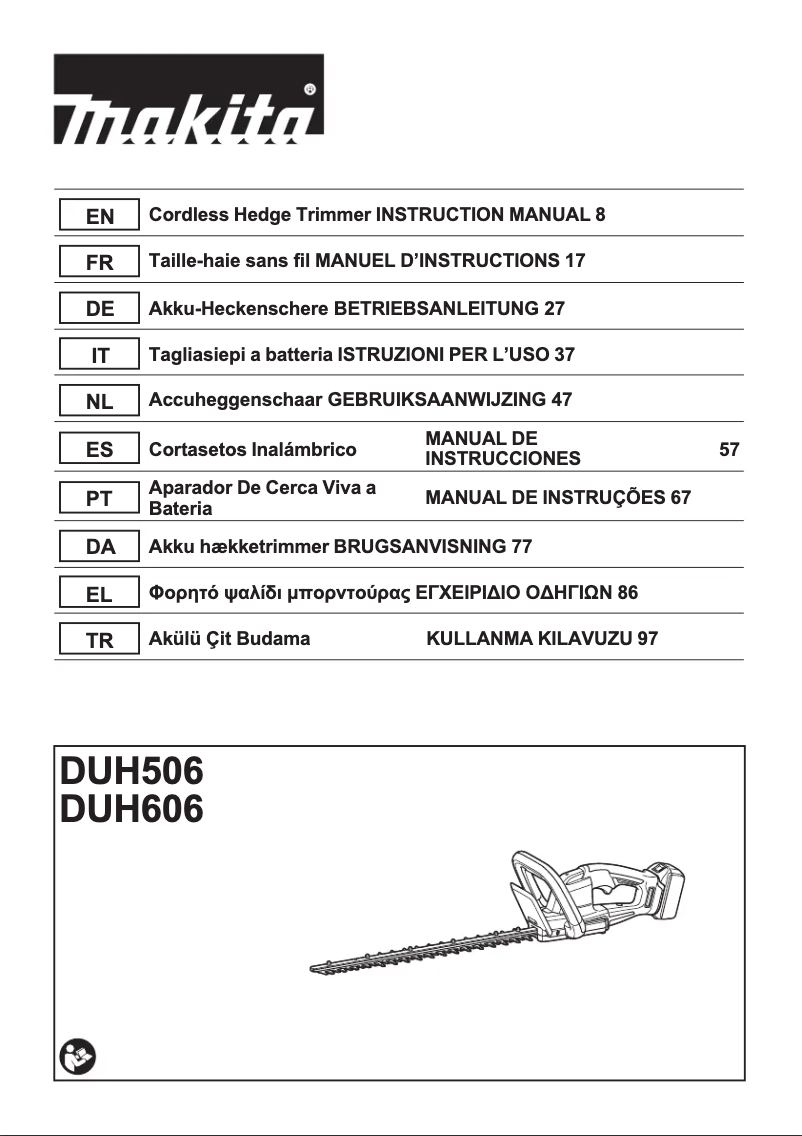 Page 1 of the manual User Manual Makita DUH506
