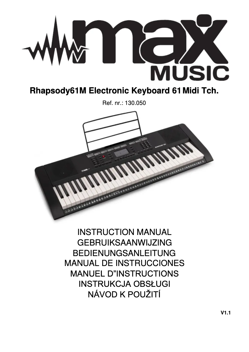Page 1 of the manual User Manual MAX Rhapsody61M