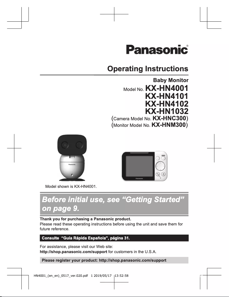Page 1 of the manual User Manual Panasonic KX-HN1032